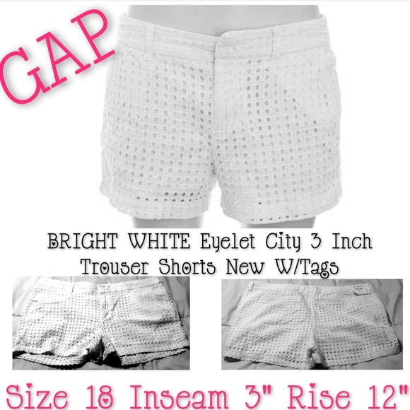 GAP Pants - Gap Shorts Size 18 City 3 Inch Eyelet New with Tag